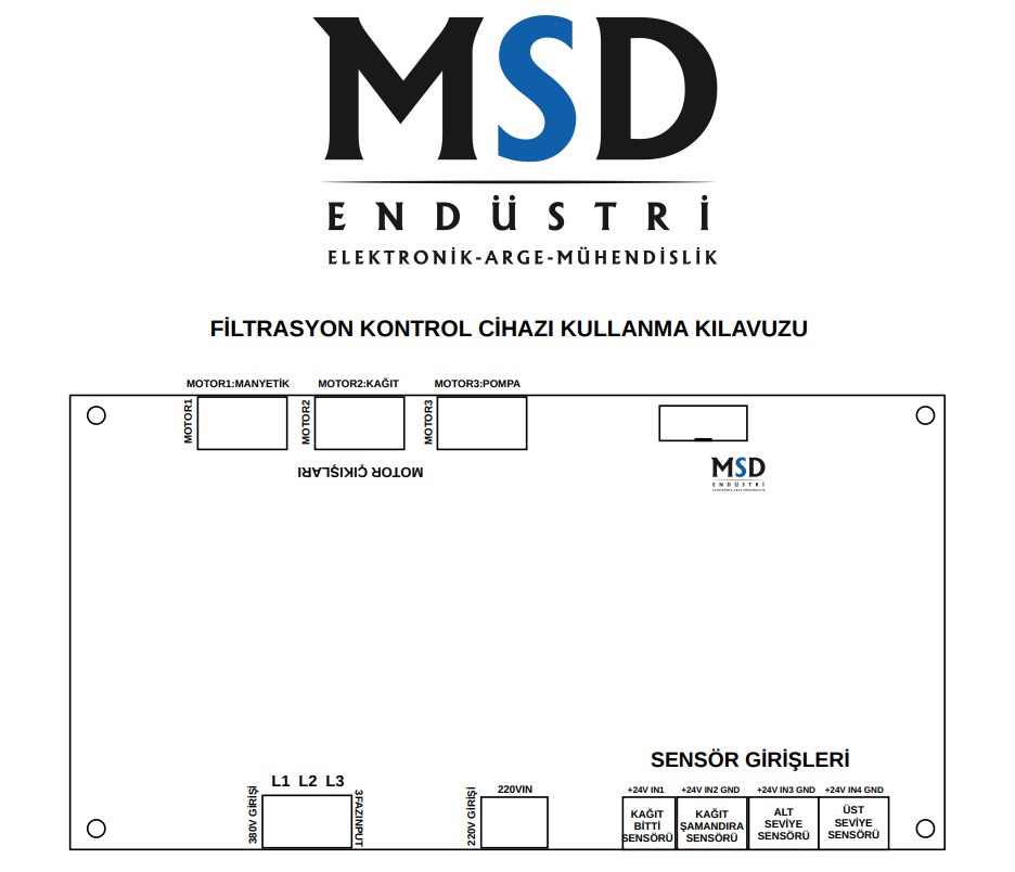 Filtrasyon Kontrol Cihazı 3xMotor Kontrol&Koruma